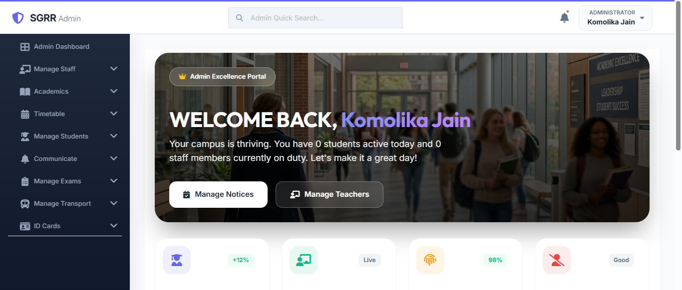 School ERP Dashboard